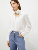 Camicia in crêpe con cintura a fiore Marella INACO