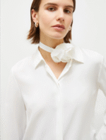 Camicia in crêpe con cintura a fiore Marella INACO - immagine 2