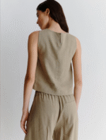 Top in viscosa e lino stretch Marella TERNI - immagine 3