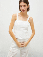 Top a bustier in voile Marella CAMELOT