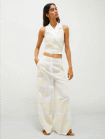 Pantalone in lino ricamato Marella KADIAK - immagine 3