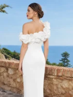 Abito midi elegante con scollo bardot Sonia Pena - immagine 3