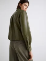 Camicia corta in jersey spalmato Marella PROFILO - immagine 3