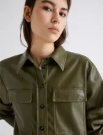 Camicia corta in jersey spalmato Marella PROFILO - immagine 2