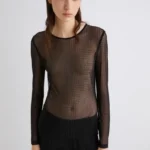 T-shirt in tulle con cristalli Marella SELINA