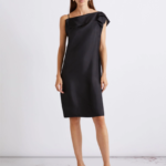 Abito in twill di seta con scollo asimmetrico Marella MLLREA