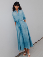 Chemisier lungo in denim fluido Marella MLSGIAMBO - immagine 3
