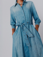 Chemisier lungo in denim fluido Marella MLSGIAMBO - immagine 2
