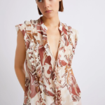 Top in georgette stampato Marella MLSUGOLA