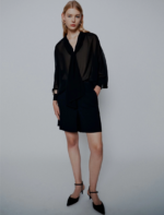 Blusa con nastro in georgette crêpe Marella MLTGIURIA - immagine 4