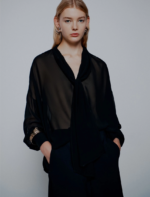 Blusa con nastro in georgette crêpe Marella MLTGIURIA - immagine 2