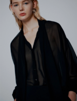 Blusa con nastro in georgette crêpe Marella MLTGIURIA