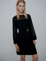 Abito con cintura in envers satin e georgette Marella MLTLACUN - immagine 4