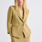 Blazer aderente in lino delavé Marella MLLCARDATO