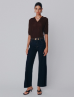 Jeans wide leg cropped in denim soft Marella MLSWLCROP