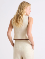 Gilet ricamato in lino Marella MLLAEROVI - immagine 3