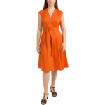 Abito a portafoglio in popeline con cintura Marella MLLFILO1