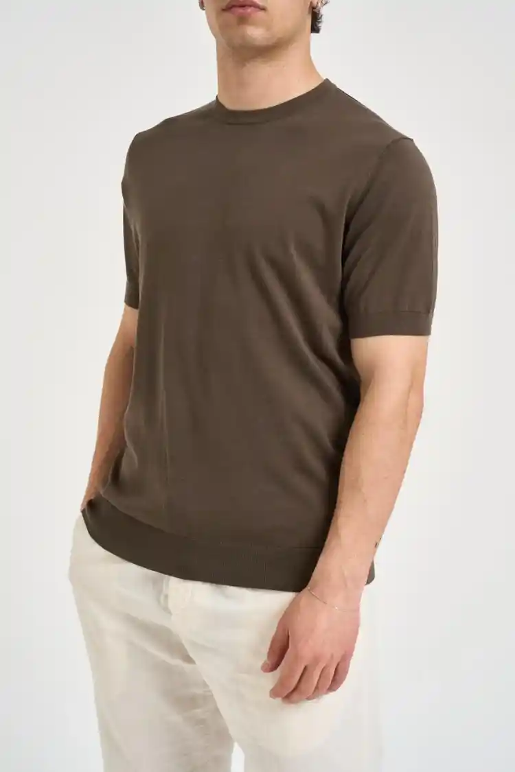 MARRONE T-shirt in cotone Diktat 036 moro - immagine 1