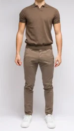 Polo in cotone Diktat 008 moro - immagine 2