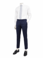 Abito gessato doppiopetto blu navy Havana&Co - immagine 2