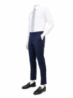 Abito gessato doppiopetto blu navy Havana&Co - immagine 3