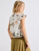 Top smanicato in cotone stretch Marella MLLAFFINE - immagine 5