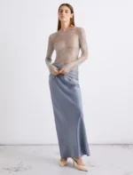Gonna scivolata in satin Marella MLLARCELLA - immagine 4