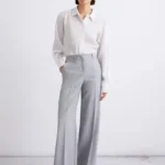 Pantalone dritto in tela stretch malfilé Marella MLLGIUNCHI