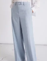 Pantalone palazzo in chevron di lino e viscosa Marella MLLODINO - immagine 2