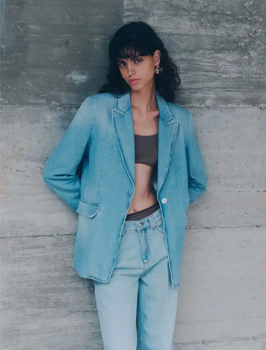 MLSFURETTO3 Blazer in denim chiaro Marella MLSFURETTO - immagine 1