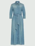 Chemisier lungo in denim fluido Marella MLSGIAMBO - immagine 5