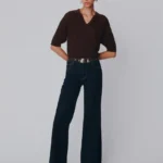 Jeans wide leg cropped in denim soft Marella MLSWLCROP