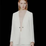 Blazer senza collo in envers satin Marella MLTEFFIGE