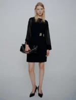 Abito con cintura in envers satin e georgette Marella MLTLACUNA - immagine 5