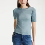 T-shirt in maglia con cristalli Marella MLLPACCHE