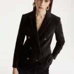 Blazer doppiopetto in velluto a coste Marella MLSRUM