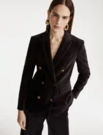 Blazer doppiopetto in velluto a coste Marella MLSRUM