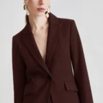 Giacca monopetto in twill stretch Marella MLLGAMBERO